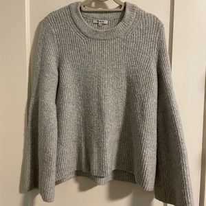 Madewell Bell Sleeve Sweater Heather Gray